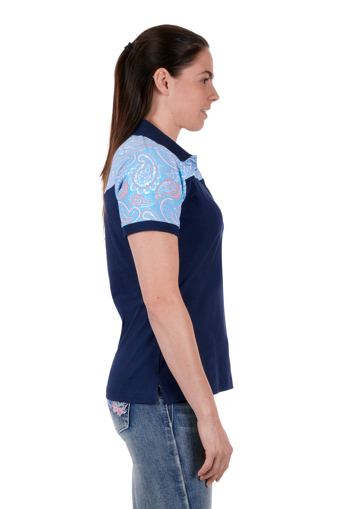 Pure Western - Womens Kelsey Polo Navy