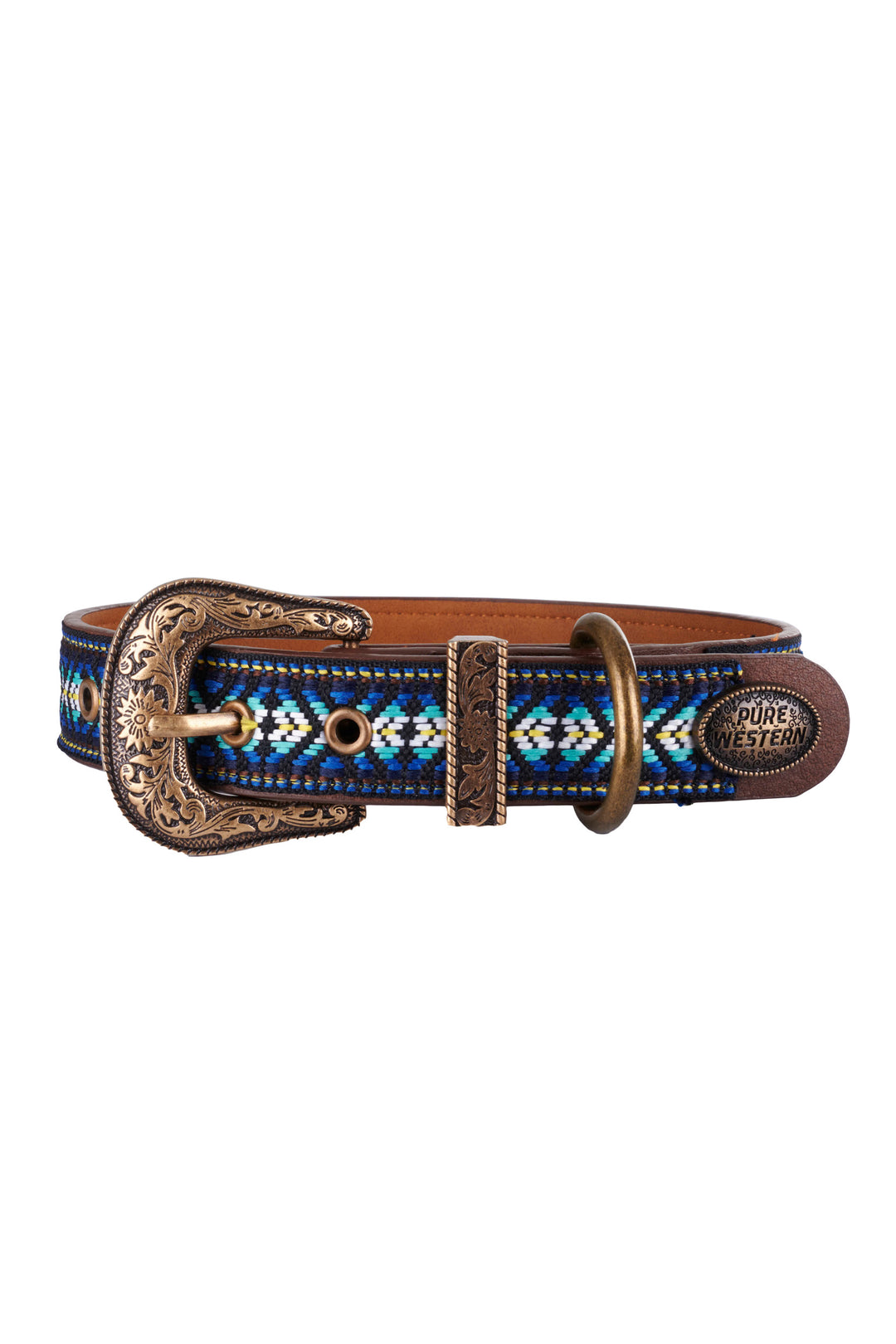 Pure Western - Chester Dog Collar Blue