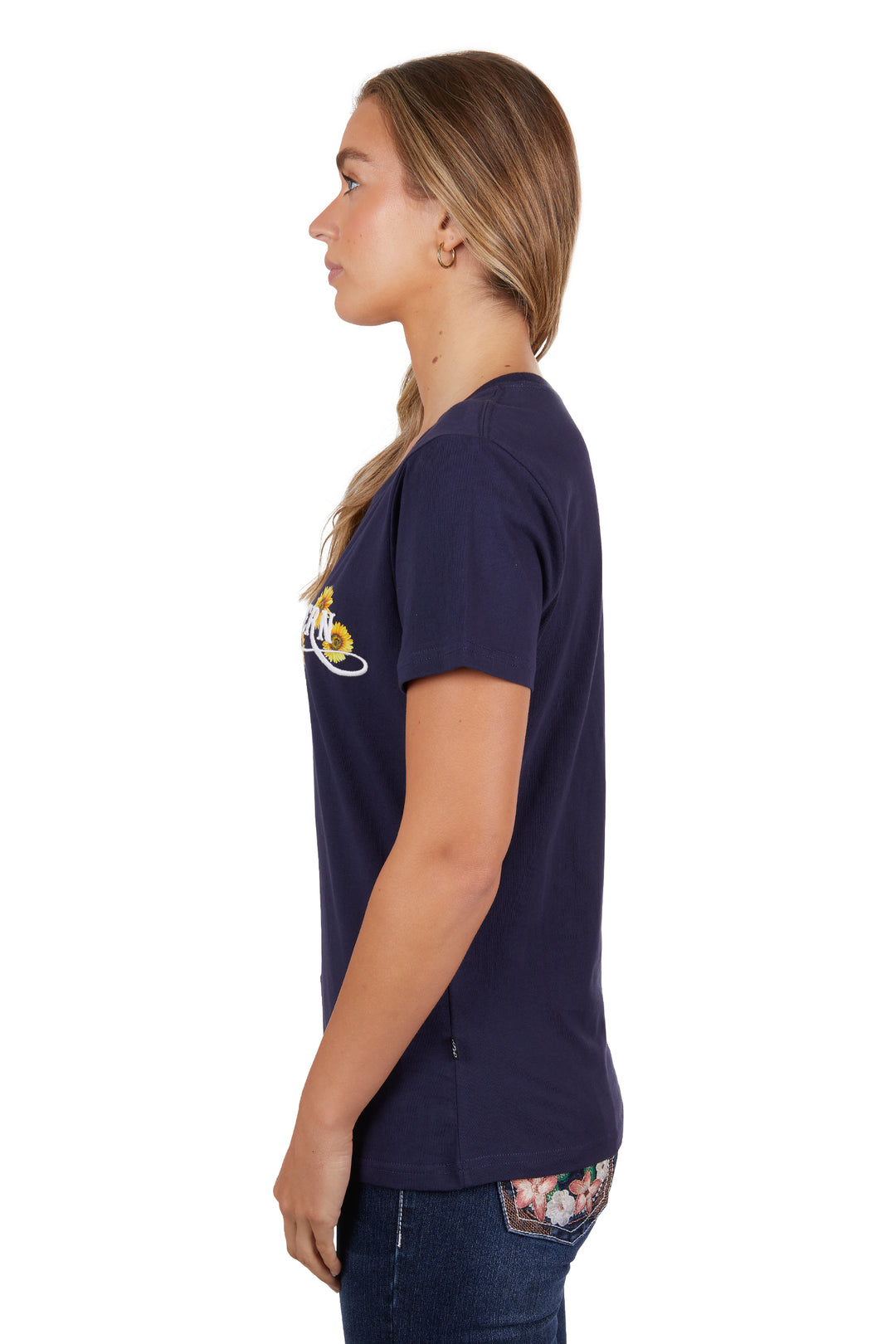 Pure Western - Womens Navy Frankie Tee