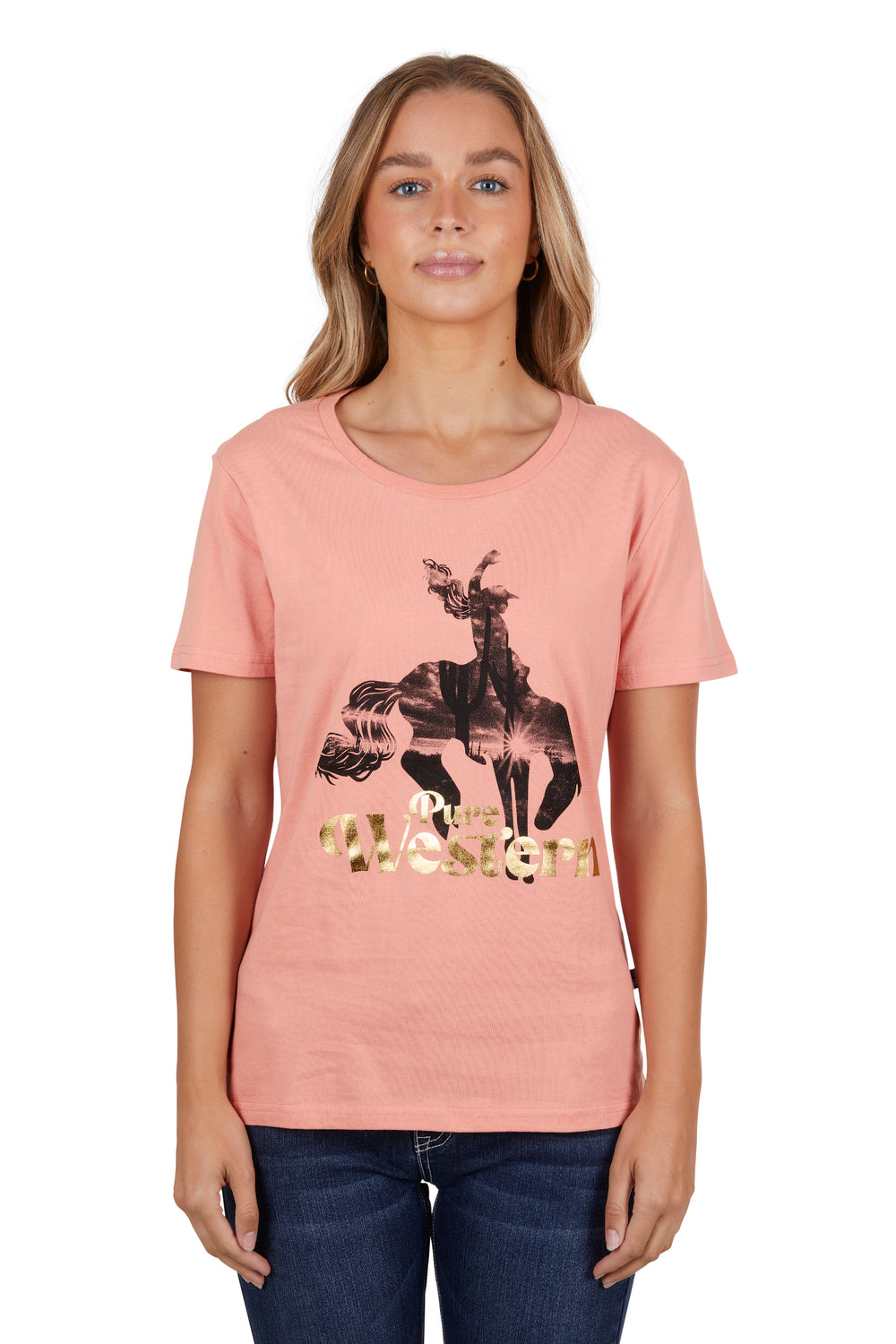 Pure Western - Womens Peach Tatum Tee