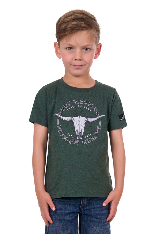 Pure Western - Boys Green Enzo Tee