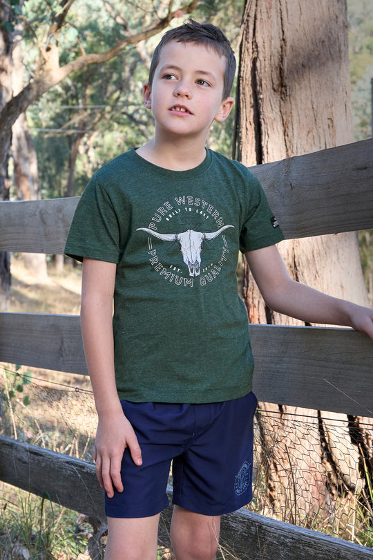 Pure Western - Boys Green Enzo Tee