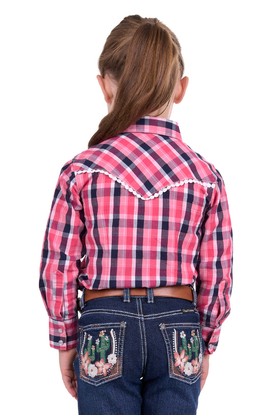 Pure Western - Girl Lulu Pink Arena Shirt