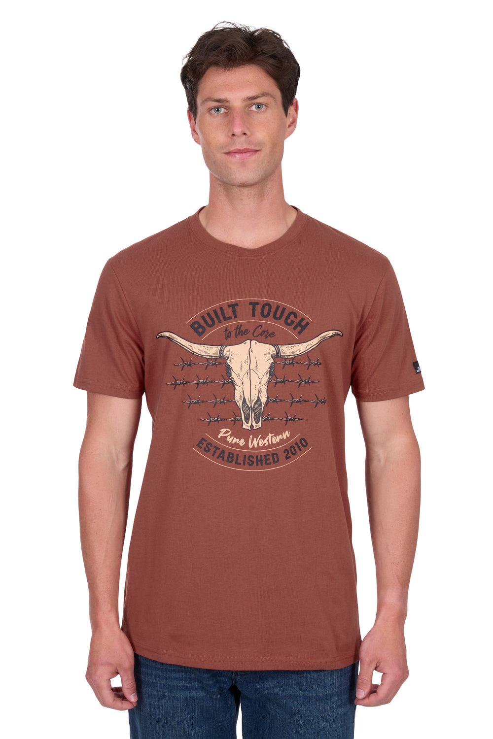 Pure Western - Mens Rust Frank Tee
