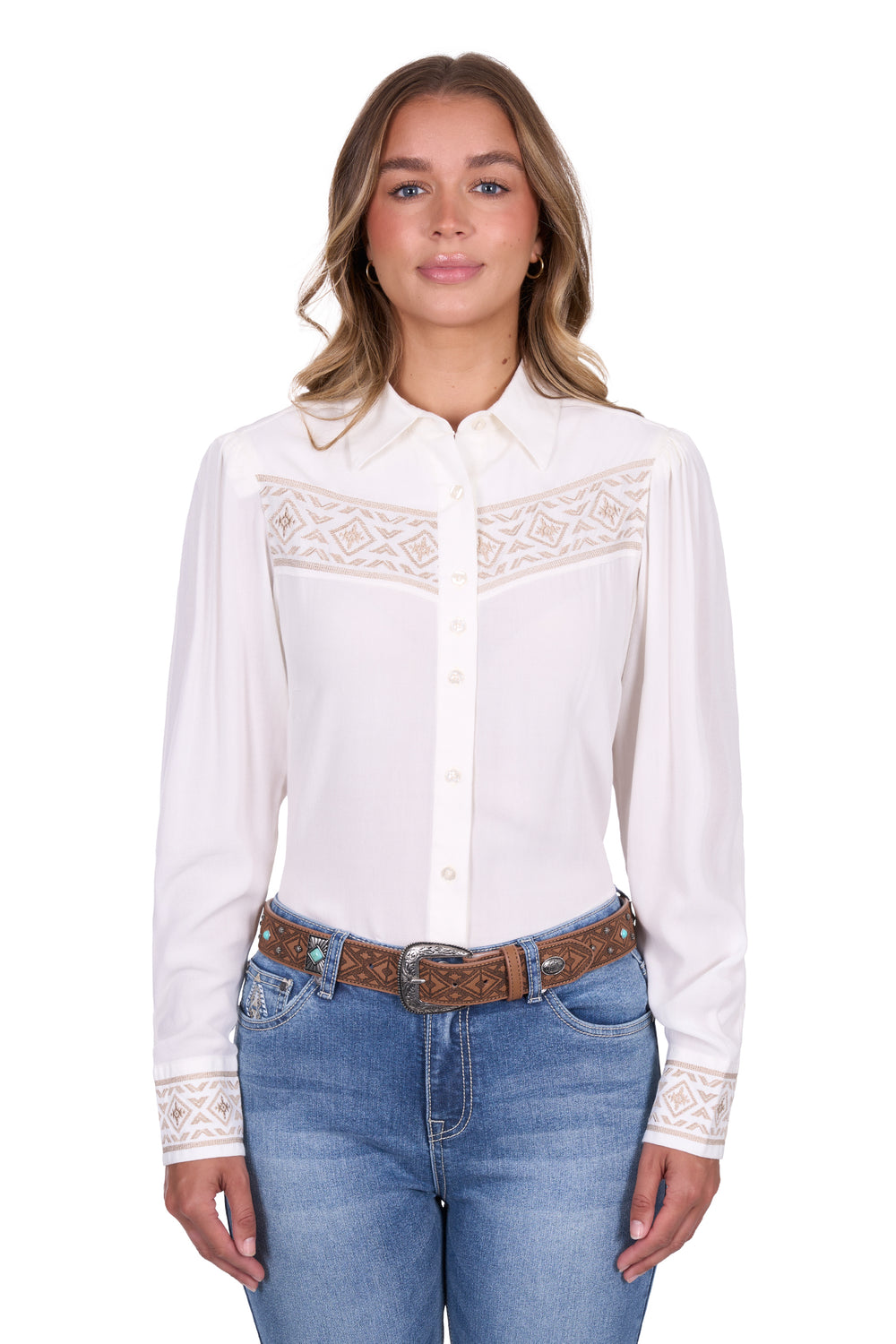 Pure Western - Womens Monica White Shirt