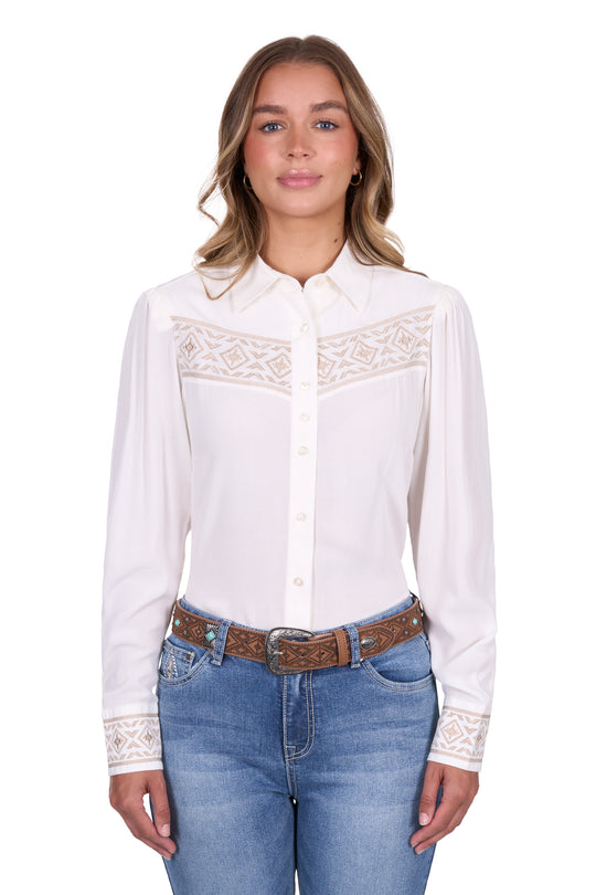 Pure Western - Womens Monica White Shirt