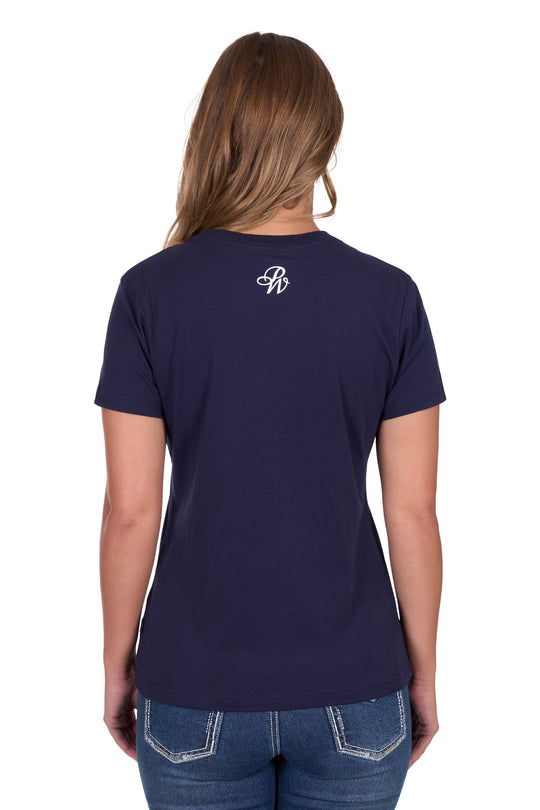 Pure Western - Womens Sherry Navy Tee