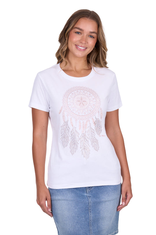 Pure Western - Womens Regina White Tee
