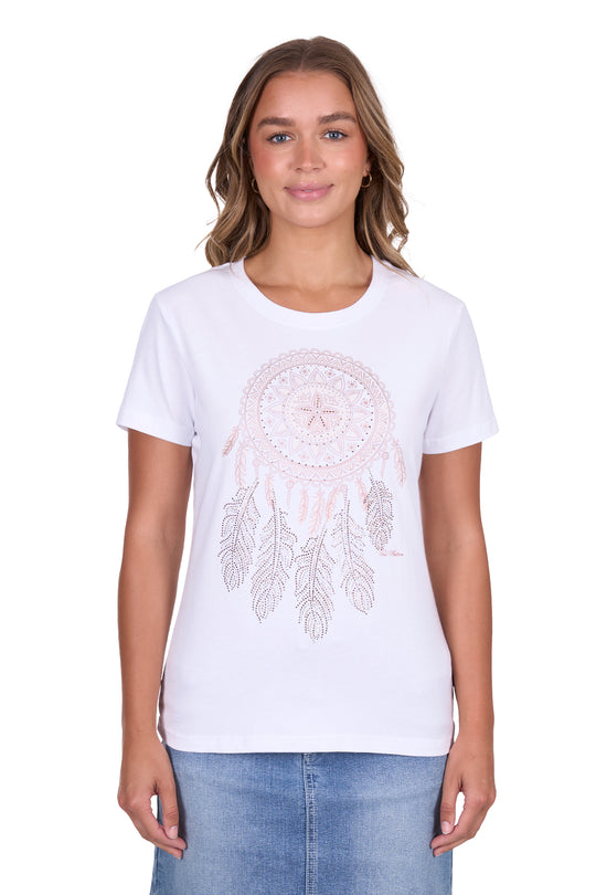 Pure Western - Womens Regina White Tee