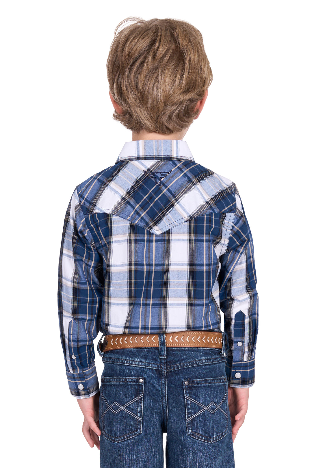 Pure Western - Boys Nicholas Check Arena Shirt