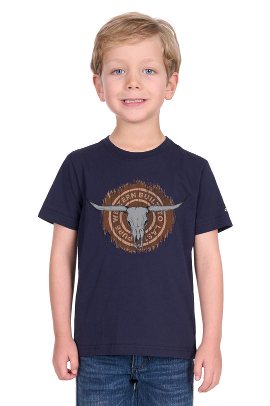 Pure Western - Boys Samuel Navy Tee