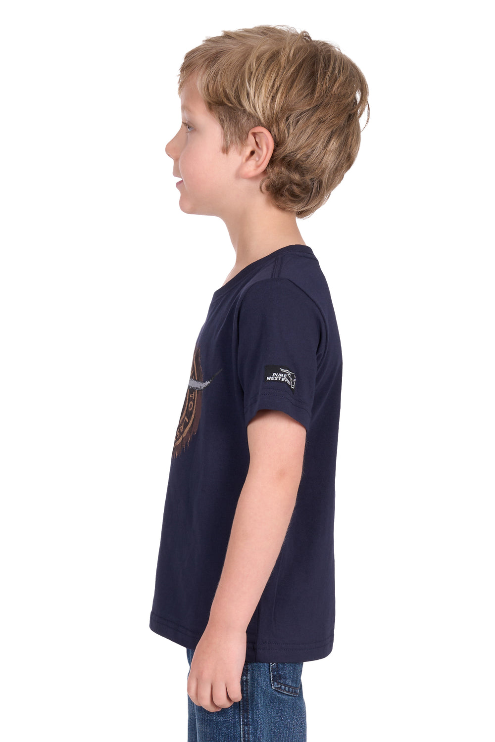 Pure Western - Boys Samuel Navy Tee
