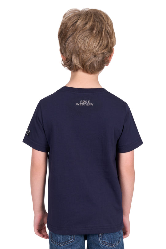 Pure Western - Boys Samuel Navy Tee