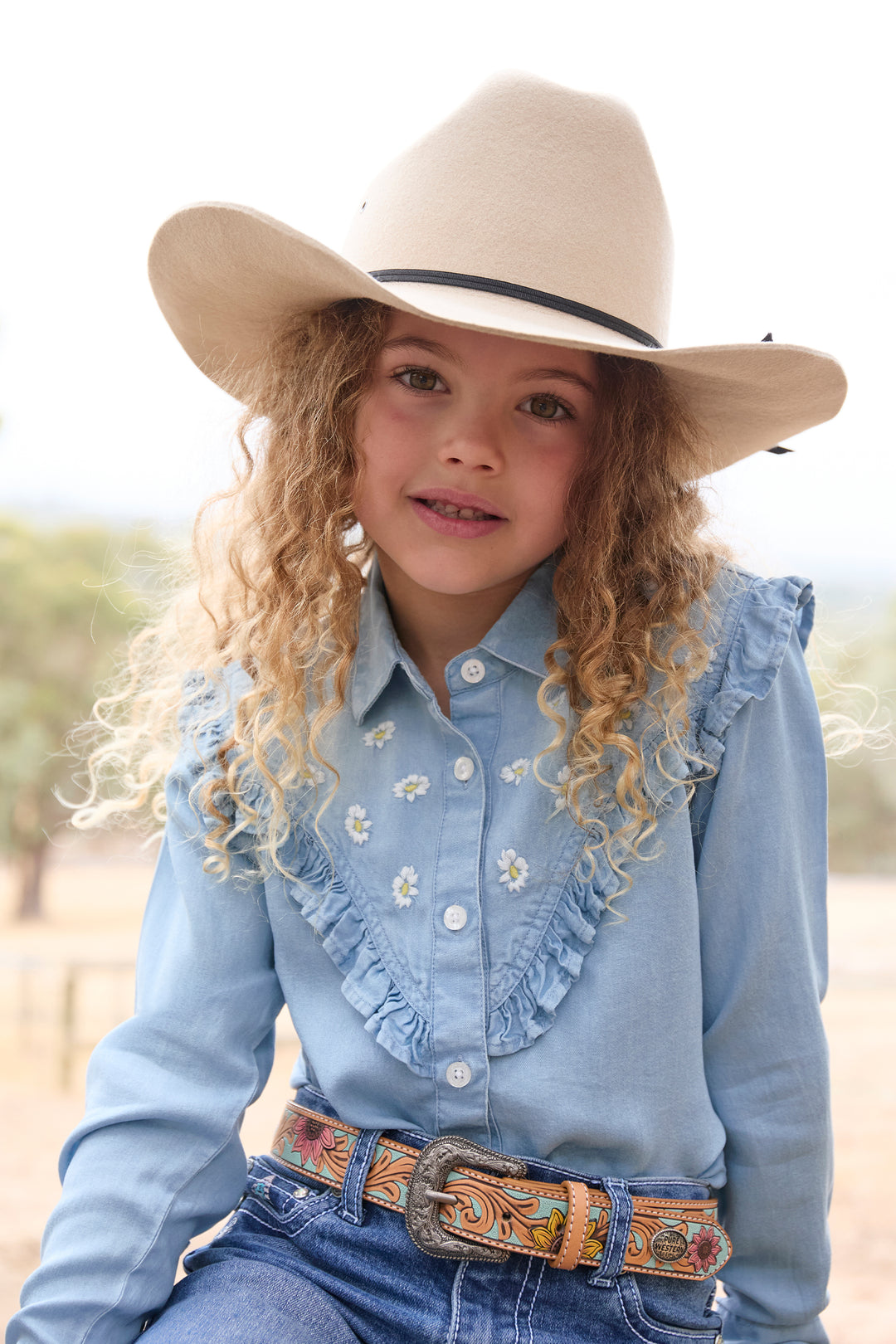 Pure Western - Girls Pheobe Arena Shirt