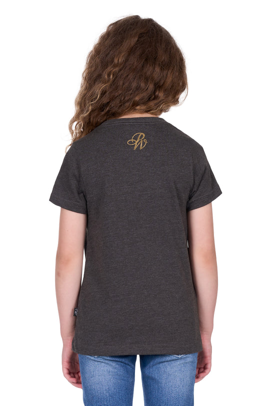 Pure Western - Girls Bonita Charcoal Tee