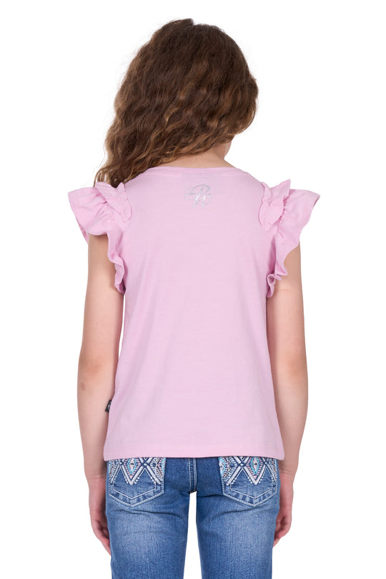 Pure Western - Girls Pink Pietta Tee