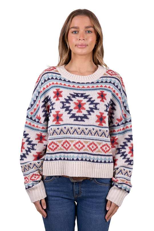 Pure Western - Womens Tracey Cream Jumper