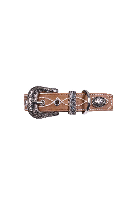 Pure Western - Carey Tan Dog Collar