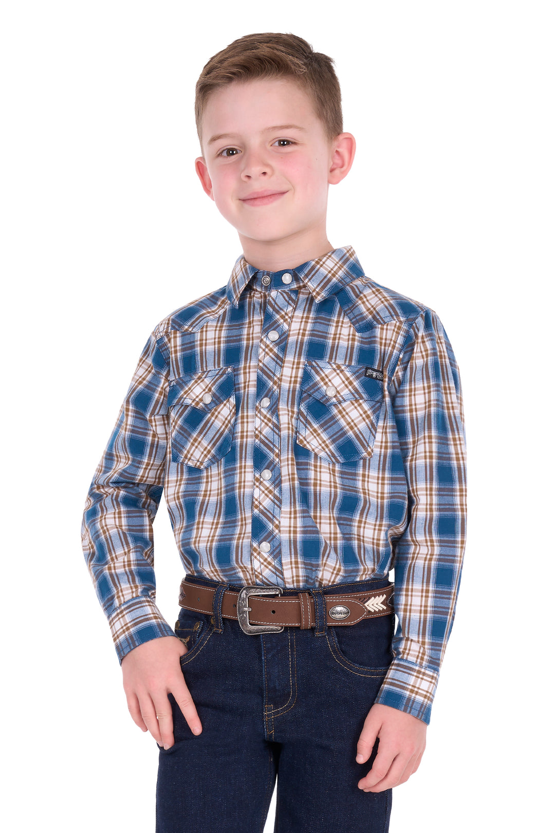 Pure Western - Boys Todd Check Arena Shirt