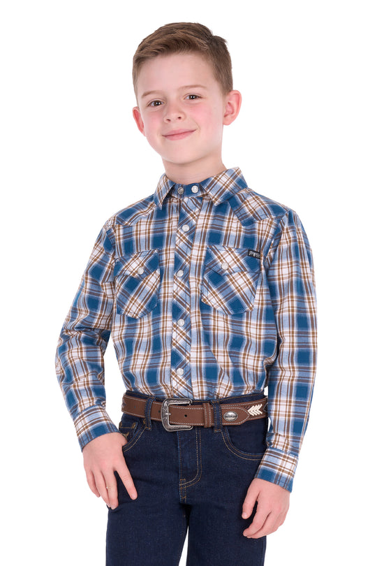 Pure Western - Boys Todd Check Arena Shirt