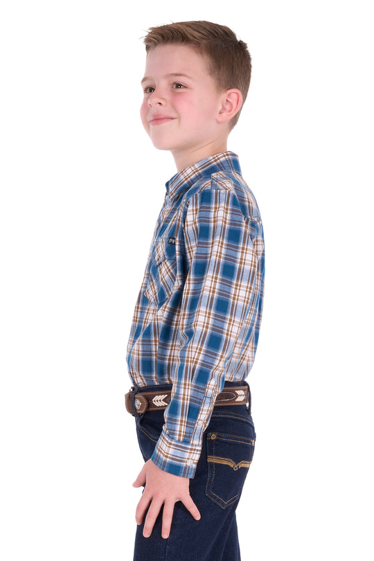 Pure Western - Boys Todd Check Arena Shirt