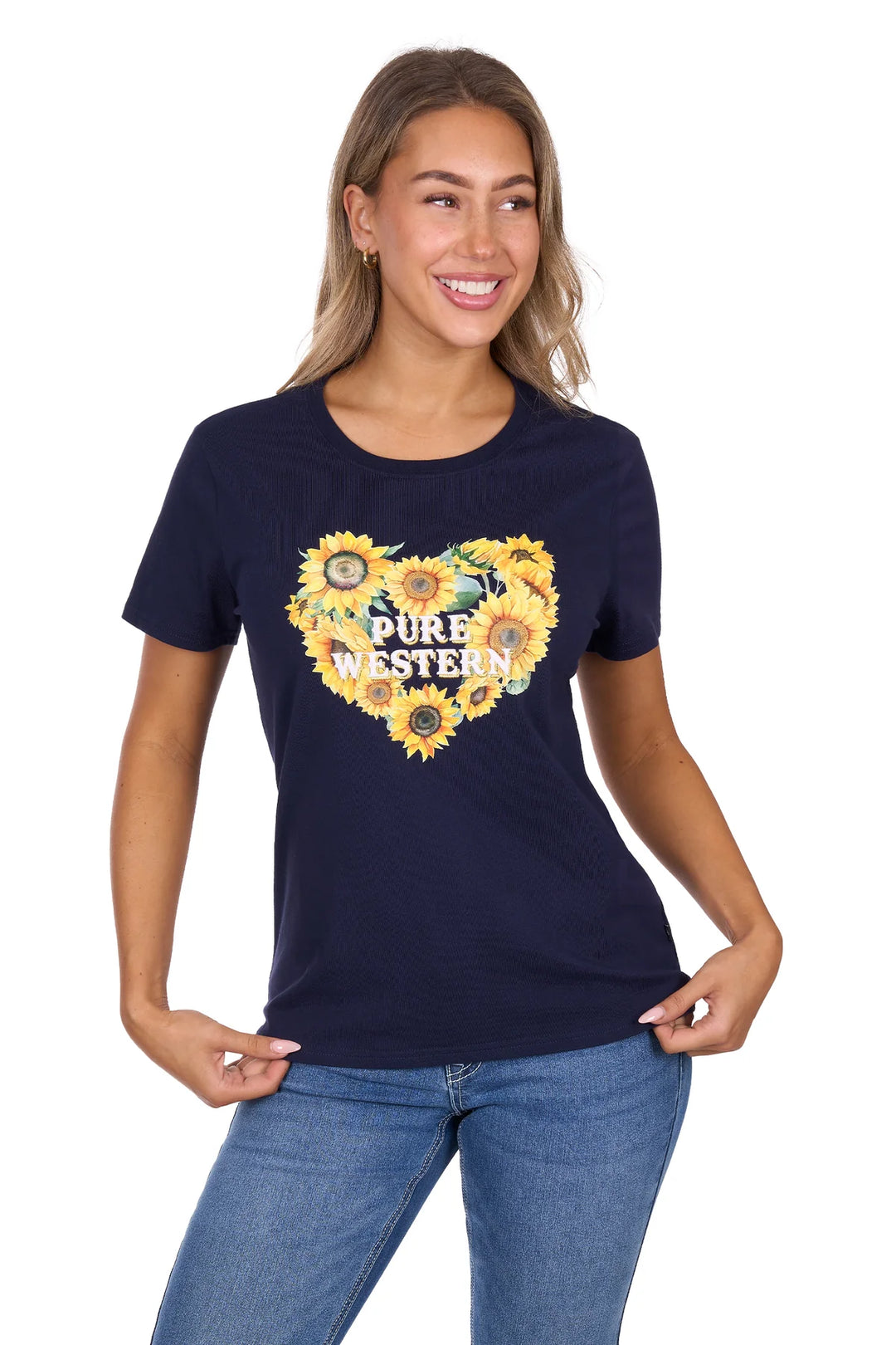 Pure Western - Women's Marissa Navy Tee