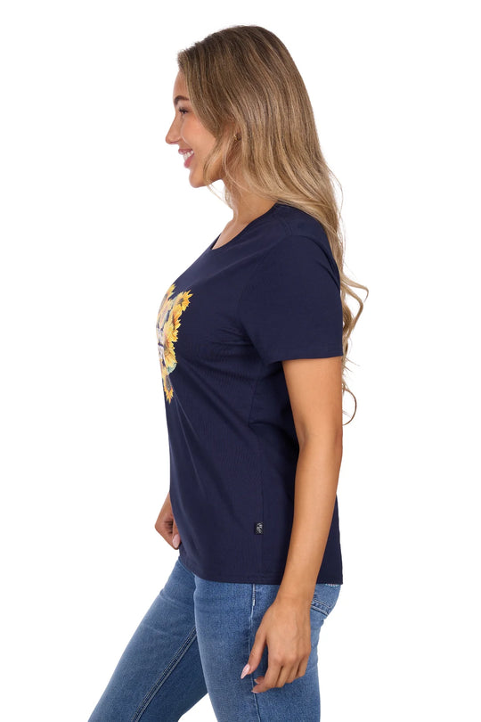 Pure Western - Women's Marissa Navy Tee
