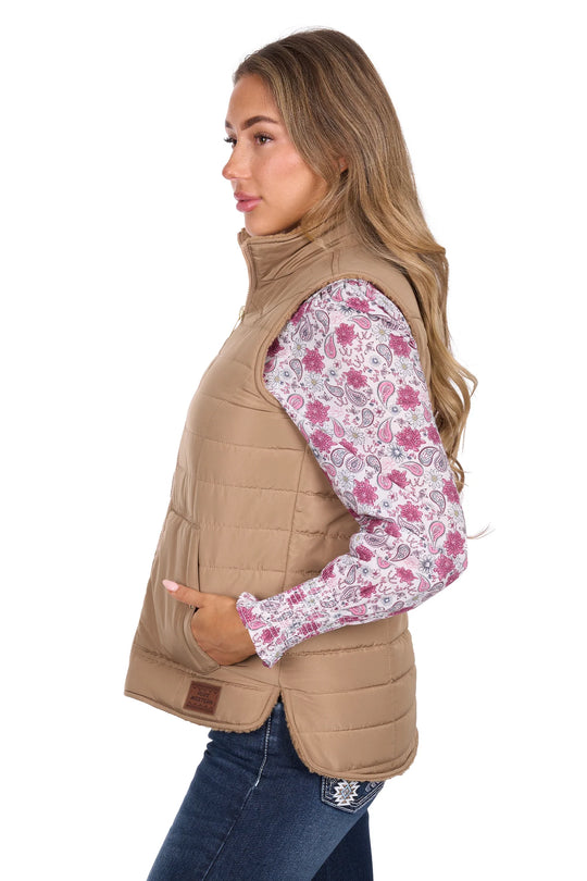 Pure Western - Women's Sherri Reversible Vest Tan