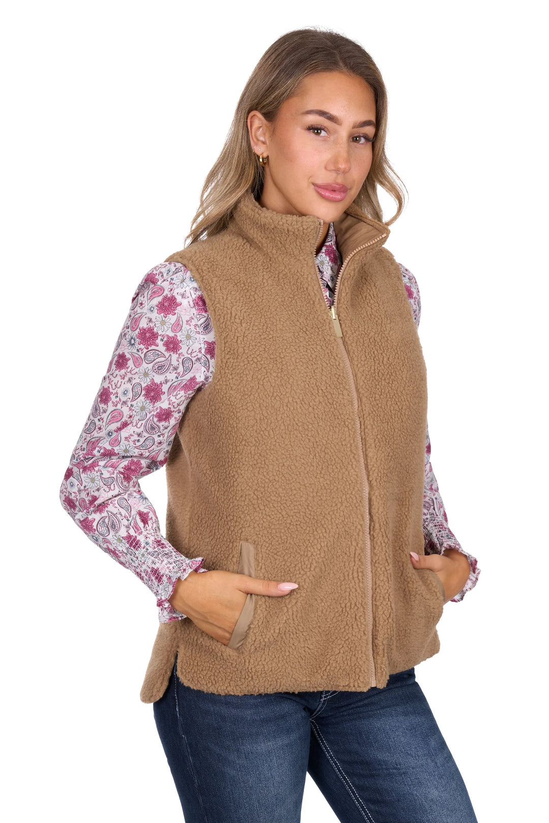 Pure Western - Women's Sherri Reversible Vest Tan