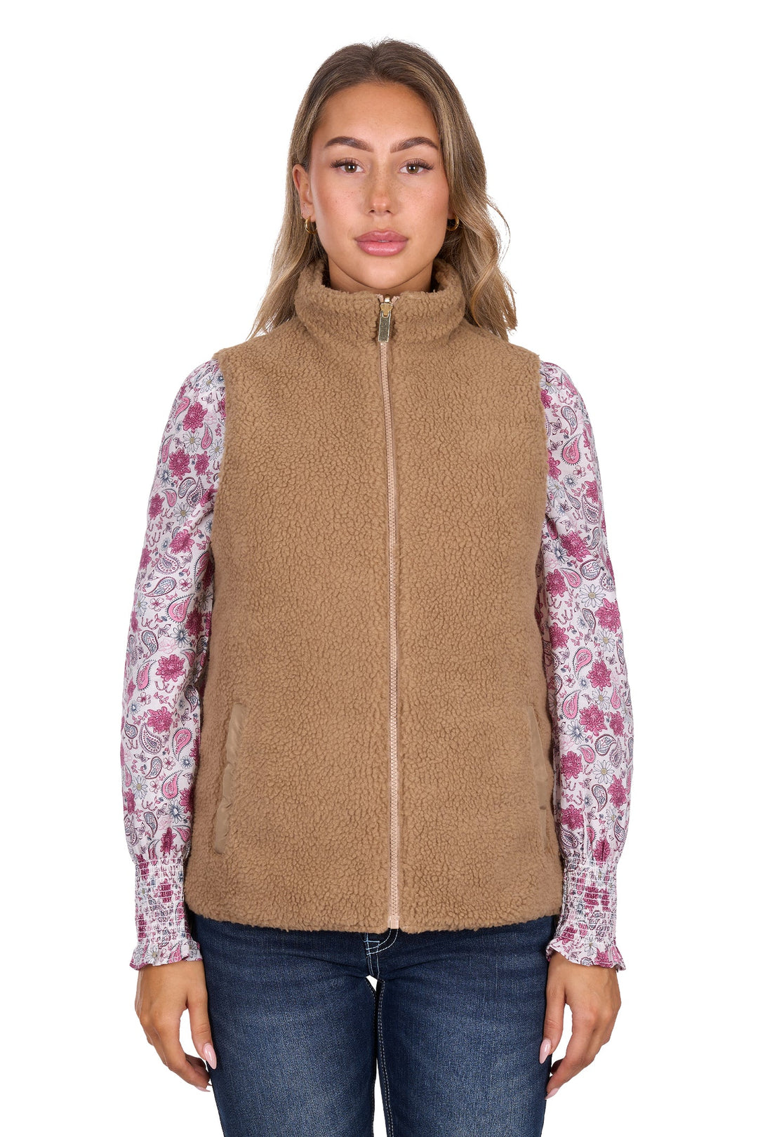 Pure Western - Women's Sherri Reversible Vest Tan