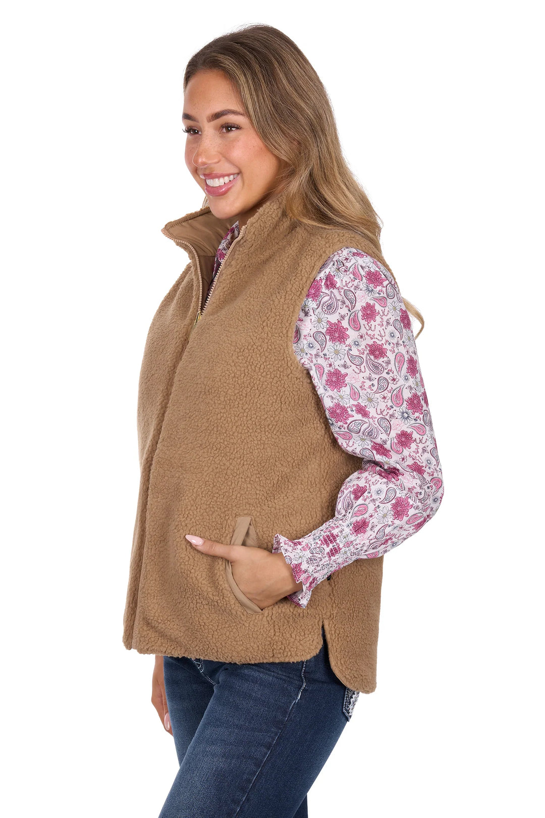 Pure Western - Women's Sherri Reversible Vest Tan