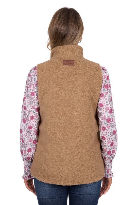 Pure Western - Women's Sherri Reversible Vest Tan