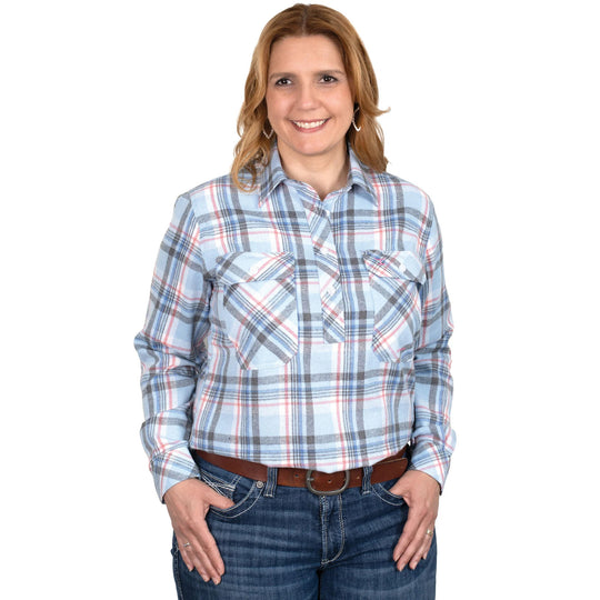 Just Country - Jahna Flannel Plaid Blue Shirt