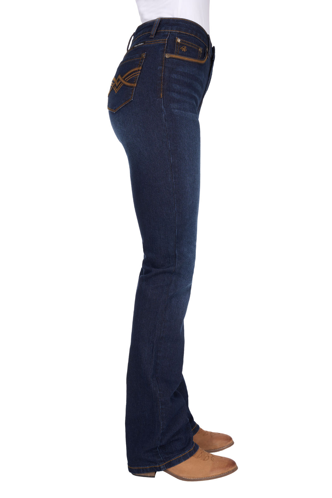 Pure Western - Women's Nova High Rise Boot Cut Jean Dark Ink