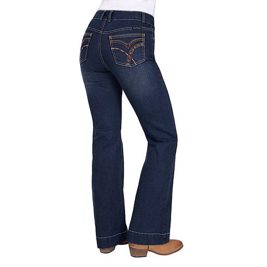 Pure Western - Women's Romy Mid Rise Trouser Jean Midnight