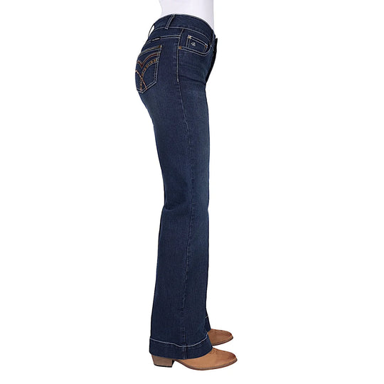 Pure Western - Women's Romy Mid Rise Trouser Jean Midnight