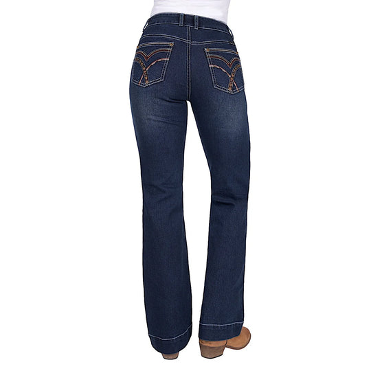 Pure Western - Women's Romy Mid Rise Trouser Jean Midnight