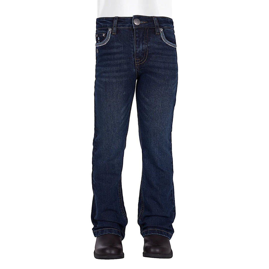 Pure Western - Girls Pat Boot Cut Jean Evening Sky