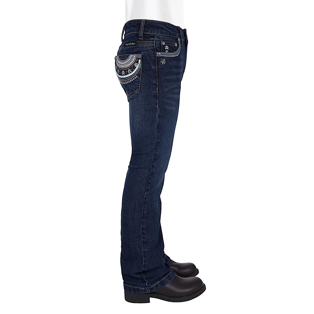 Pure Western - Girls Pat Boot Cut Jean Evening Sky