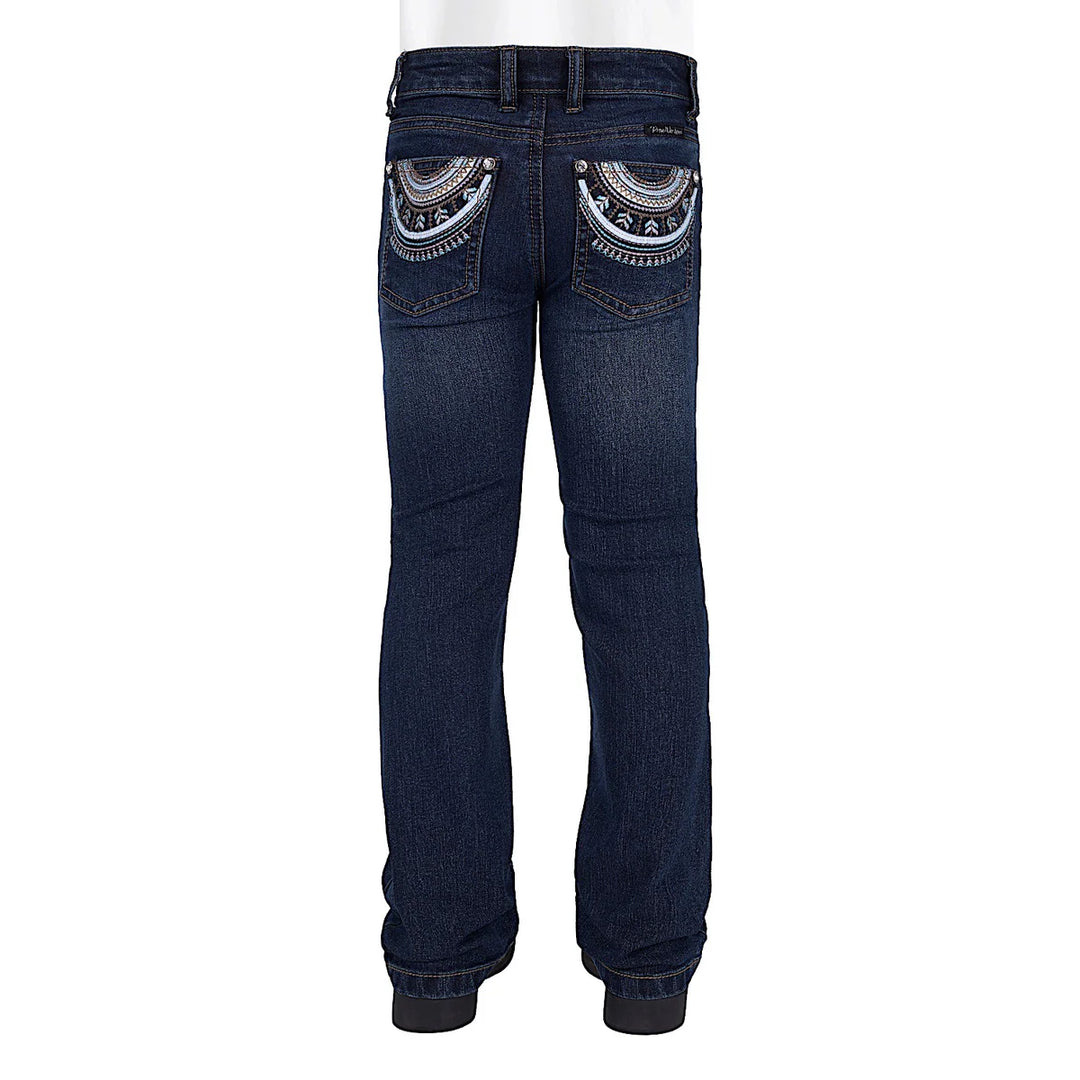 Pure Western - Girls Pat Boot Cut Jean Evening Sky