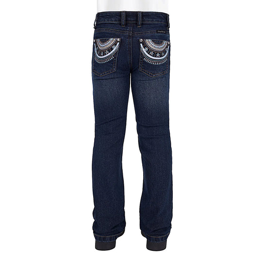 Pure Western - Girls Pat Boot Cut Jean Evening Sky