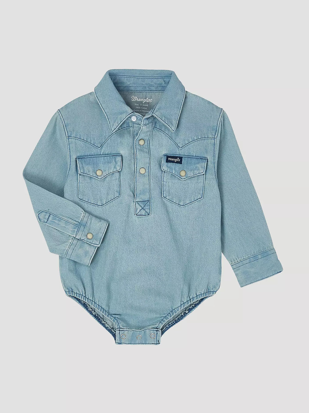 Wrangler - Baby Long Sleeve BodySuit Faded Blue