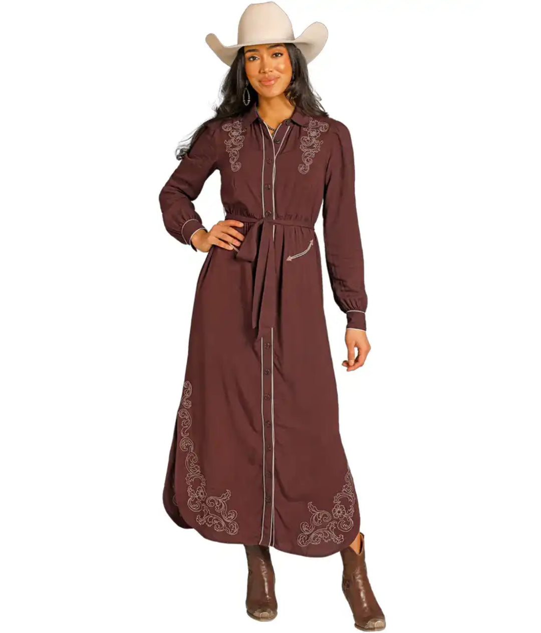Panhandle Slim - Womens Bethany Brown Maxi Dress