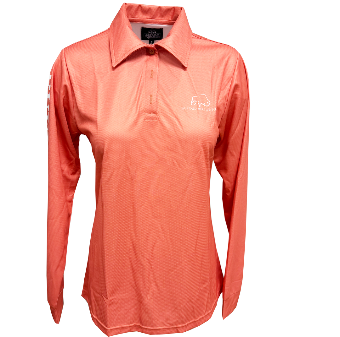 BBWS - Womens Coral NT Map Fishing Shirt