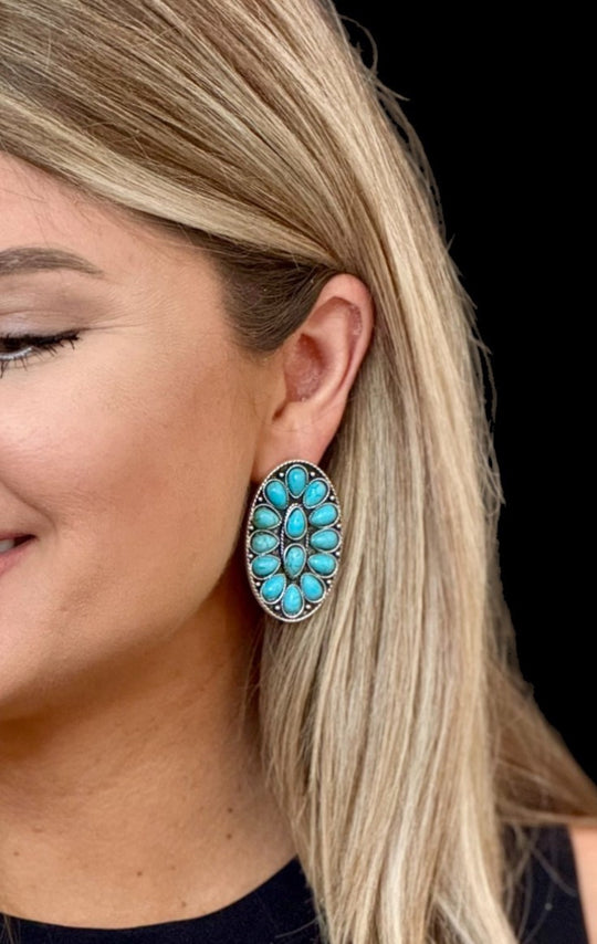 West & Co - Magnolia Turquoise Earrings