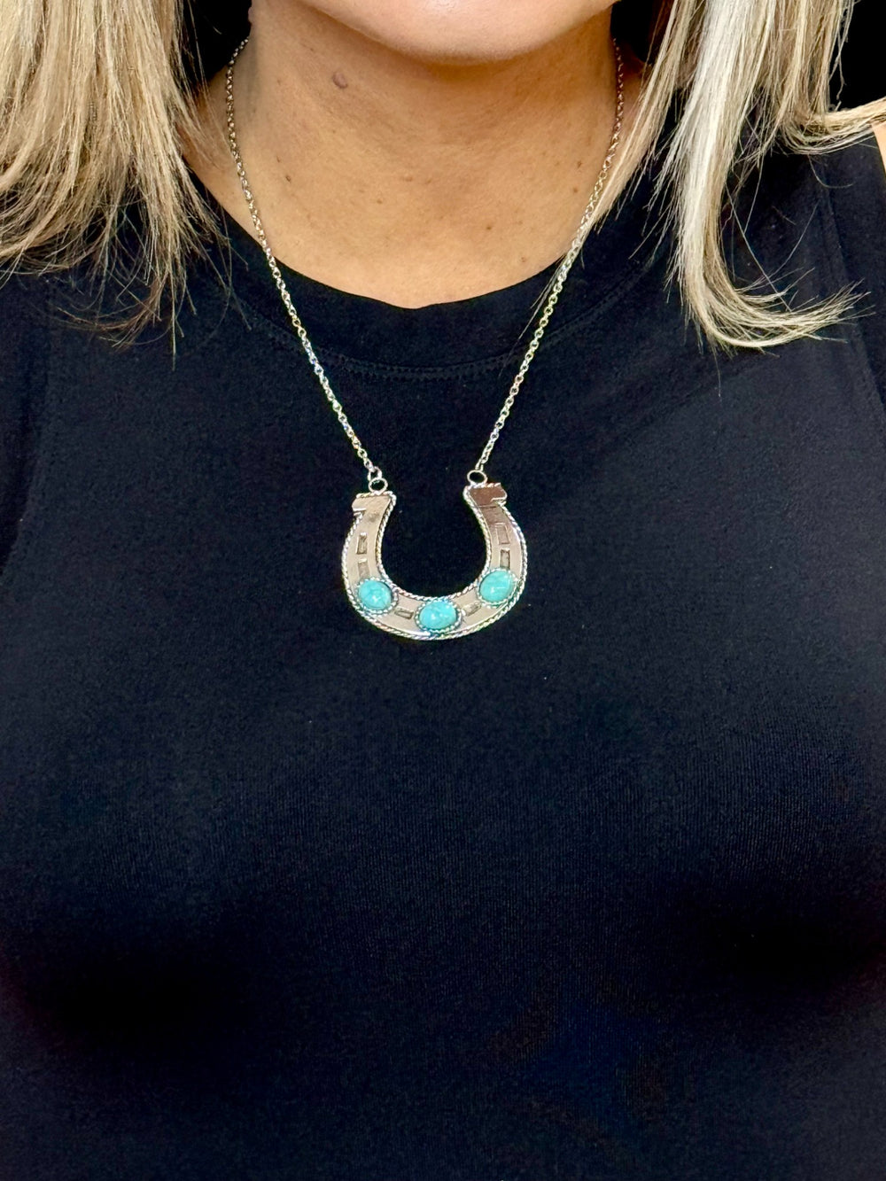 West & Co - Turquoise Horseshoe Necklace