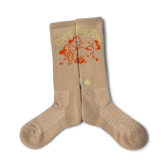 Lucky Chuck - Enjoy The Ride Tan Performance Socks
