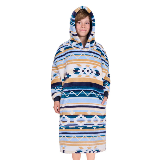 Pure Western - Childrens Aztec Snuggle Hoodie
