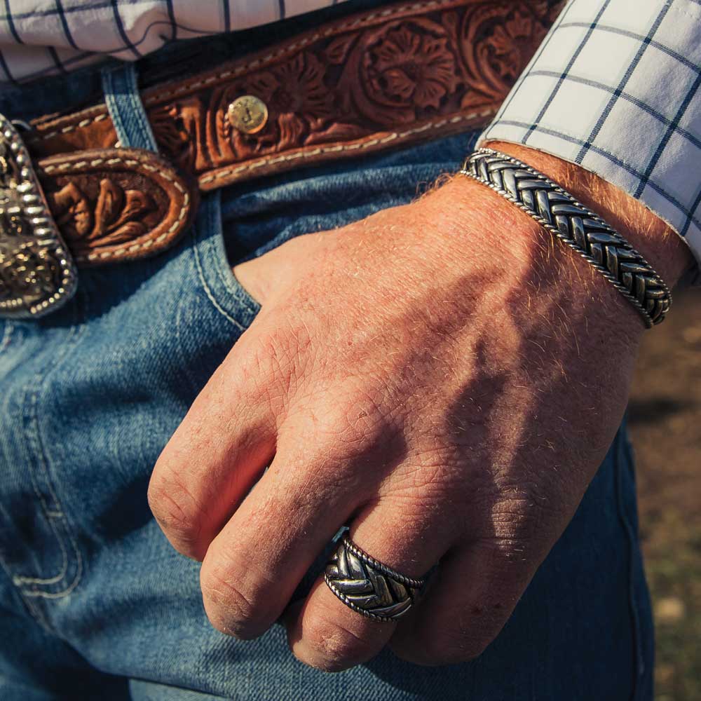 Montana Silversmith - Midnight Weave Ring OSFM