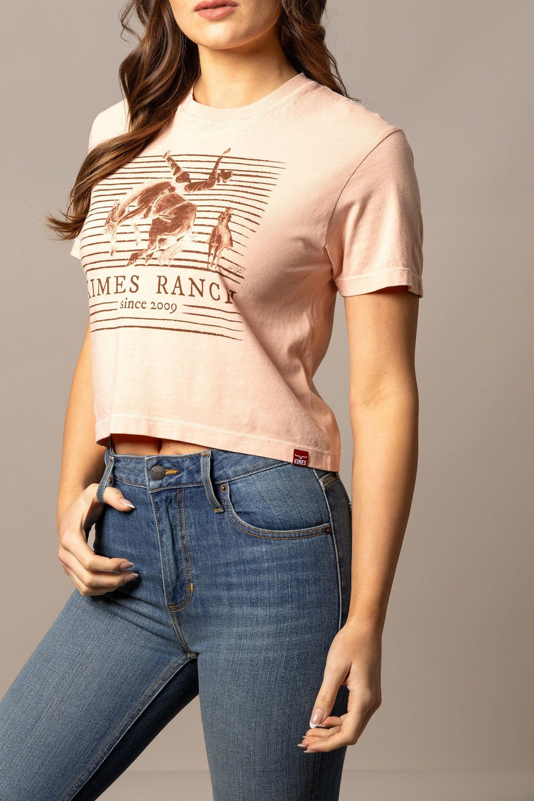 Kimes Ranch - Womens Peach Randy Bareback Tee